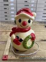 Vintage snowman blow mold Christmas decoration