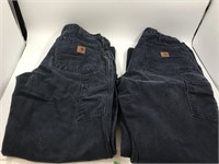 CARHART BLUE DUNGAREES 33X32 AND 34X32