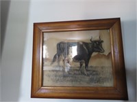 COW PICTURE FRAMED