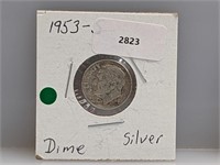1953-S 90% Silver Roos Dime