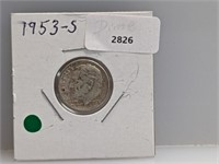 1953-S 90% Silver Roos Dime