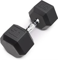 Marcy Inspire Rubber Hex Dumbbell, 50lb