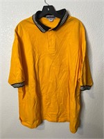 Vintage Y2K Checker Flag Trim Polo Shirt