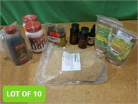 LOT OF 10: various brands and types of Food and su