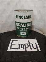 Vintage Sinclair Opaline Motor Oil 1qt Metal Can