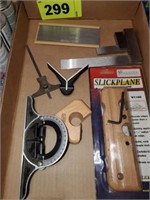 FLAT OF WOODWORKING ITEMS- SLICKPLANE & RELATED