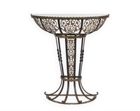 Art Deco Iron Demilune Table