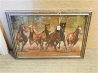 P729- Framed Horse Puzzle Measures 20" x 26"