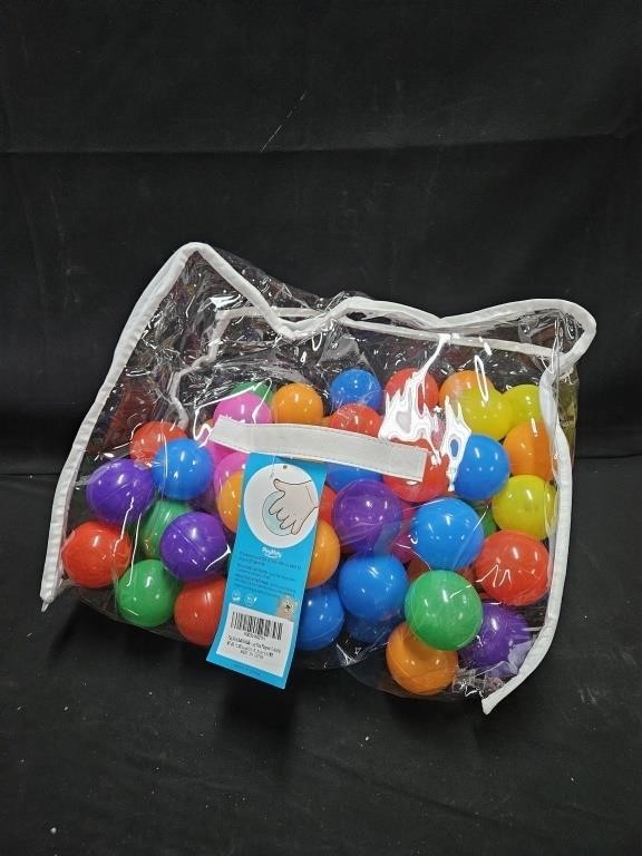 Plastic balls. Bag of unknown quantity of plastic