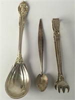 Sterling Silver Mixed Serving Utensils (3), 64.2g