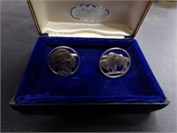 Sterling silver cuff links