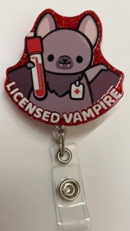 New badge reel licensed vampire bat