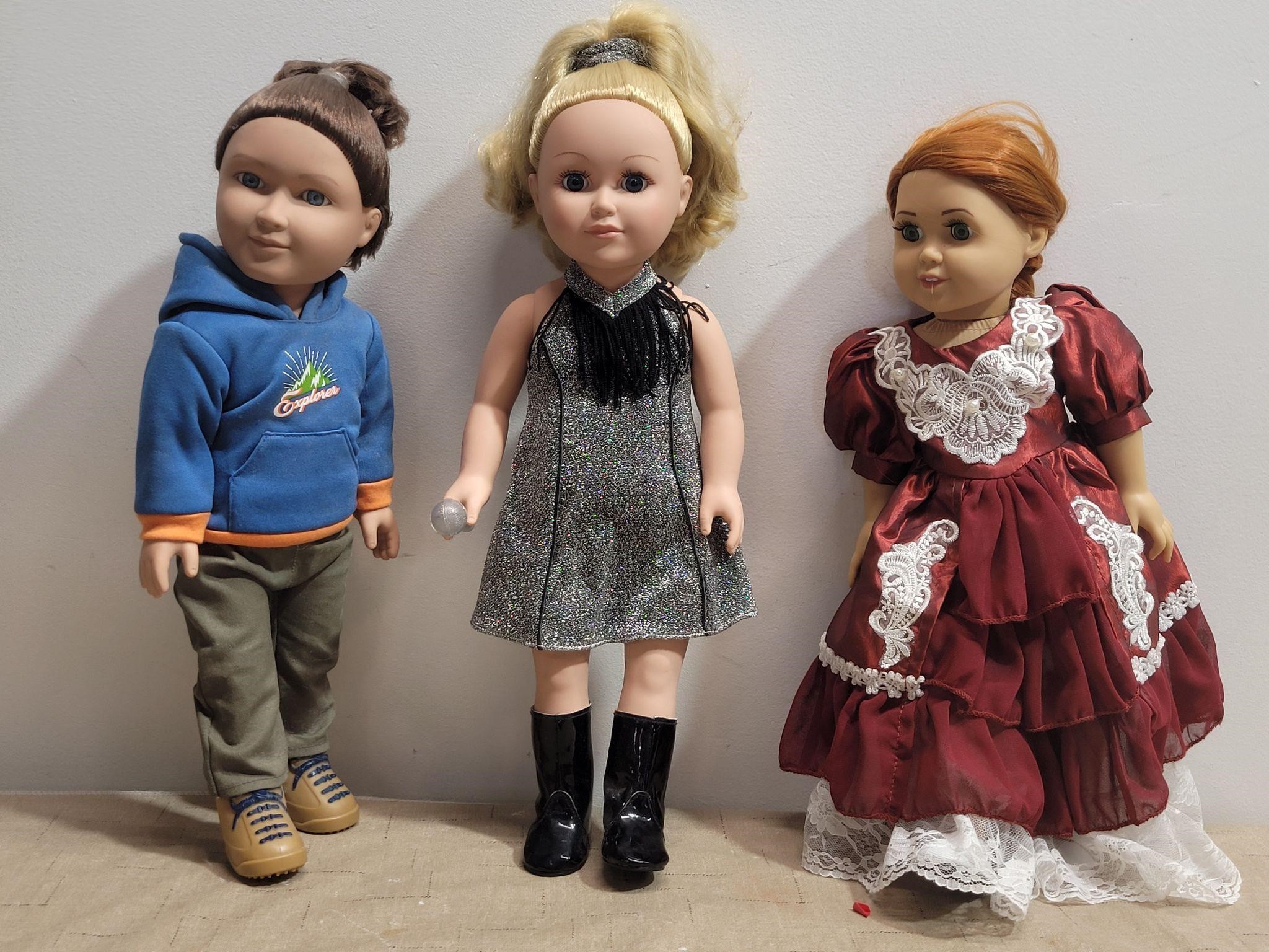 (3) Vintage Dolls 18" to 19"