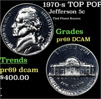 Proof 1970-s Jefferson Nickel TOP POP! 5c Graded p