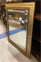 Nice gilded framed beveled wall mirror measures