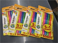 4 packs bic highlighters 6ct@