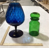 Glass vase w/ Jar -Unknown Brand