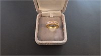 Gold Plated .925 Sterling Sapphire Ring