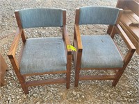 THIS END UP ARM CHAIRS WITH PADDED SEAT AND BACK