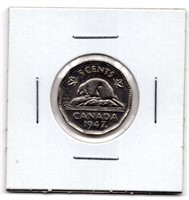 1947 ML Canada 5 Cent Coin