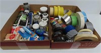 2 Trays of Tape & Assorted Adhesives