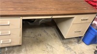 Vintage Wood & Metal Desk