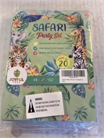 Safari party set invitations with envelopes, baby