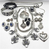 Nice Costume Jewelry- Mostly Silver Tone