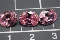 Synthetic, bright pink, 9x7 oval, 3 pieces