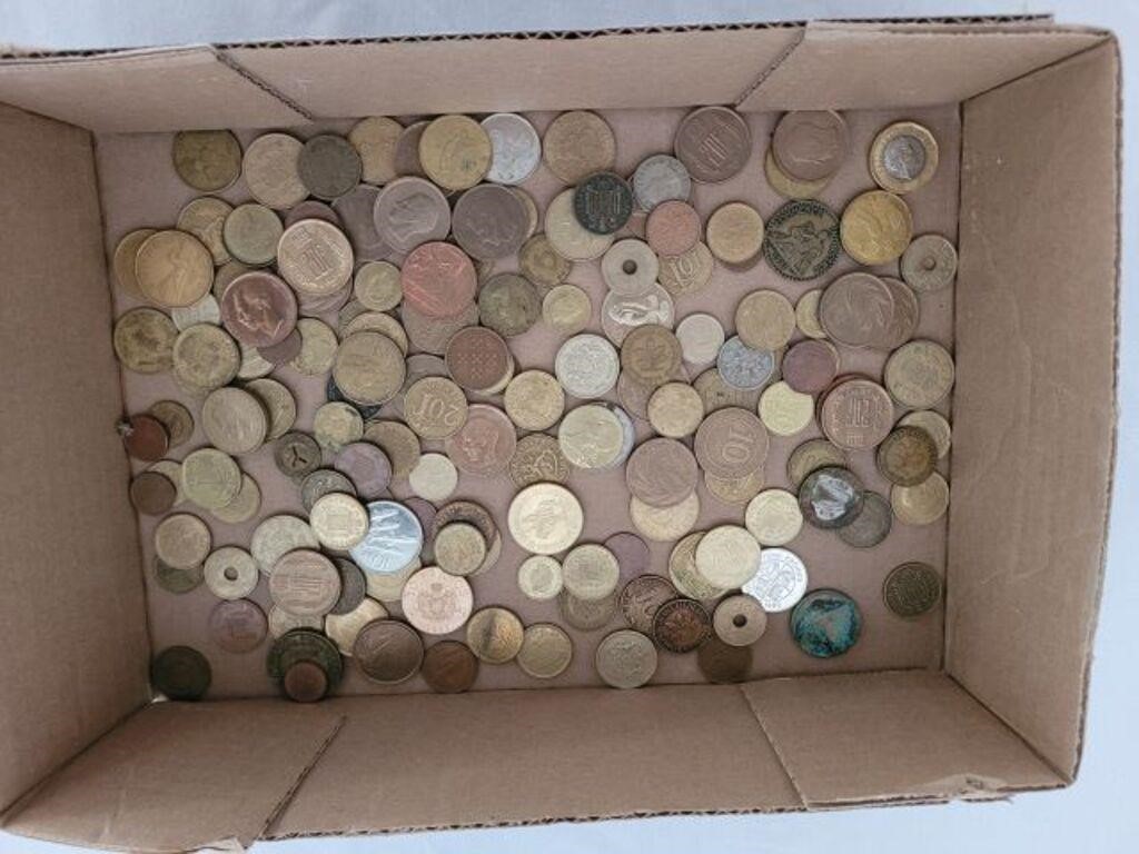 BAG OF FOREIGN COINS