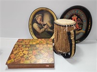 Tin Trays, Drum, and More