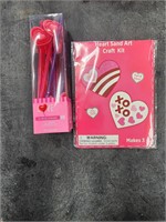 Heart sand craft kit with love straws 12ct