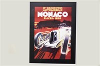 Framed & Matted Monaco Grand Prix 1930 Poster