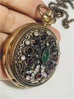 Vintage pocket watch bejeweled