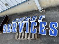 Commercial Guest Services Illuminated Sign.
