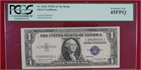 1935-G $1 Silver Cert. PCGS Graded 45PPQ