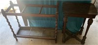 E - VINTAGE PLANTER FRAME & SIDE TABLE (G67)