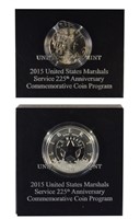 Pair of 2015 U.S. Marshals Commemorative Coins