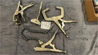 Adjustable metal clamps
