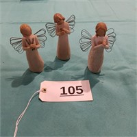 3 Willow Tree Angel Figurines