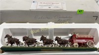 2001 Budweiser Clydesdales 20"long in box