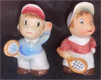 TENNIS: Ceramic Salt & Pepper Set