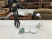Camera stand, light, smoke detectors and Nokia