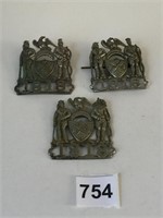 THREE NY CITY BADGES POLICE DEPARTMENT ONE