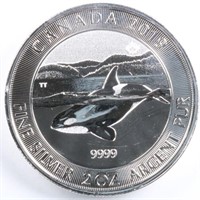 2019 Silver 2oz Orca Whale