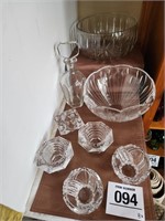 High quality crystal glassware - decanter is 10" t