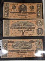 EARLY REPRODUCTION CONFEDERATE MONEY