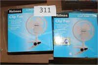 2- clip on fans
