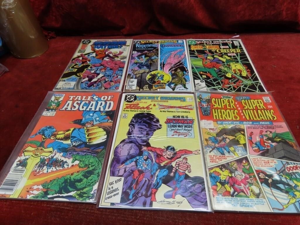 (6)Assorted Vintage comic books.