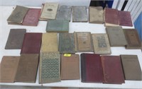 Several old books, some in rough condition